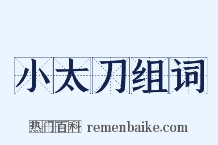 小太刀组词是什么意思的图片